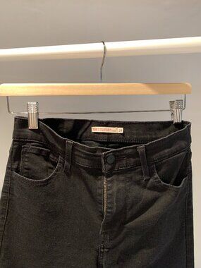 Levi’s 720 Black Skinny Jeans W29 L30 — Classic High Rise Stretch Denim